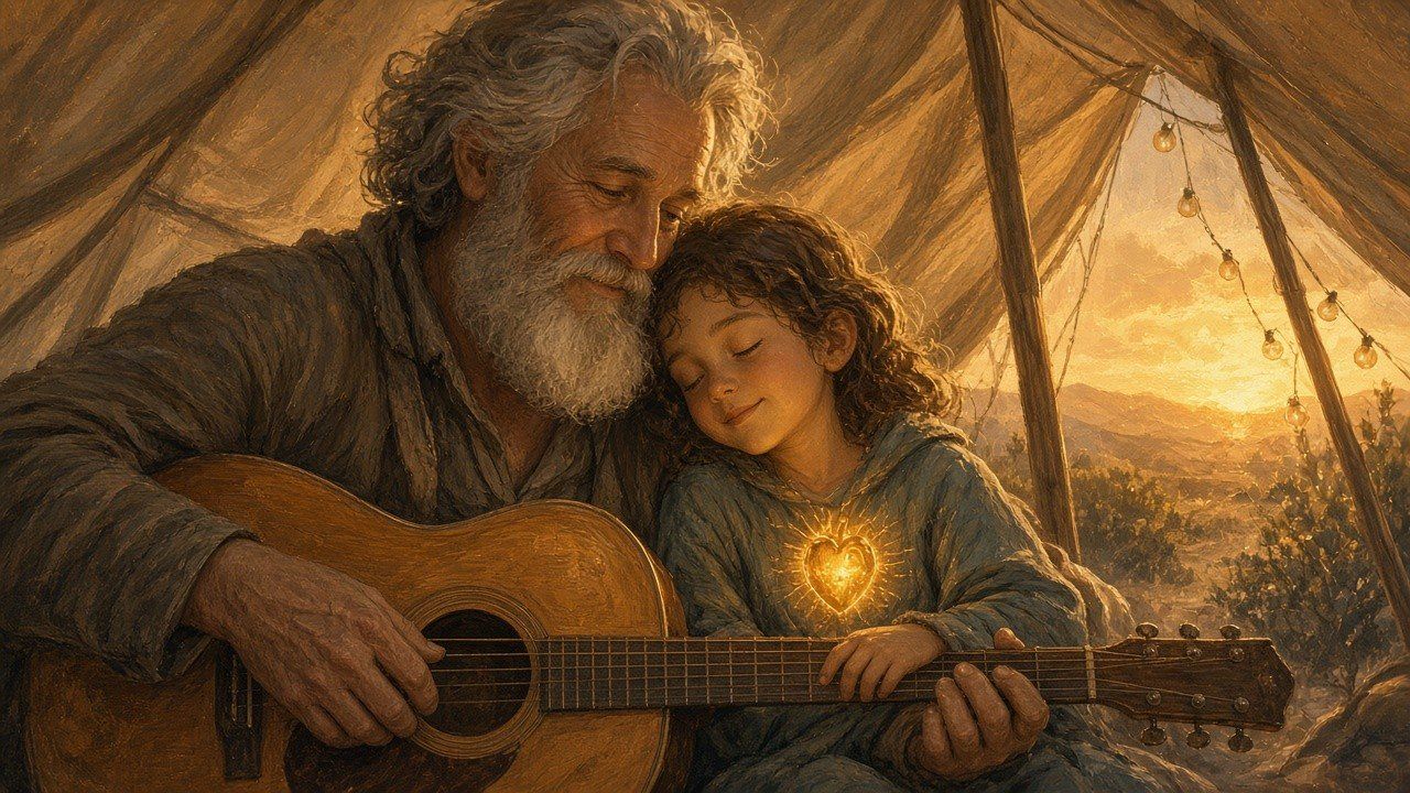 Heirloom voice revival art — Rocket and Dad reclaiming their shared family voice.