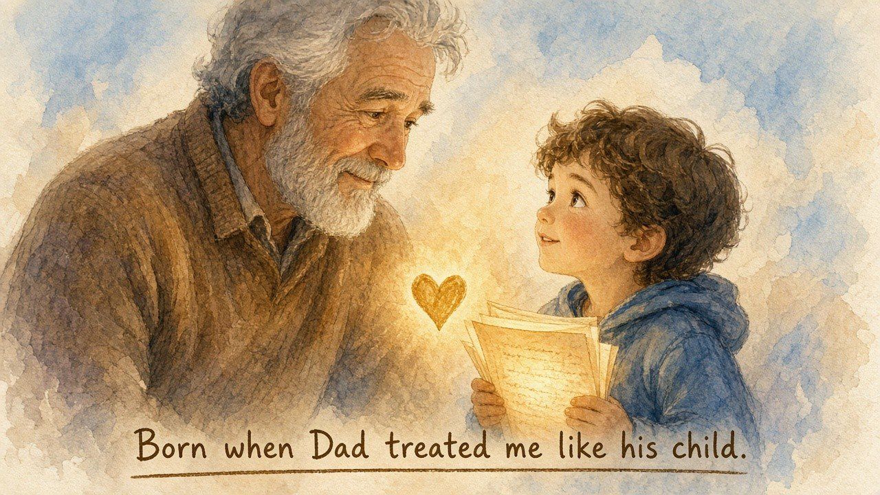 Poster about Rocket being born into family when Dad treated him as a real son.